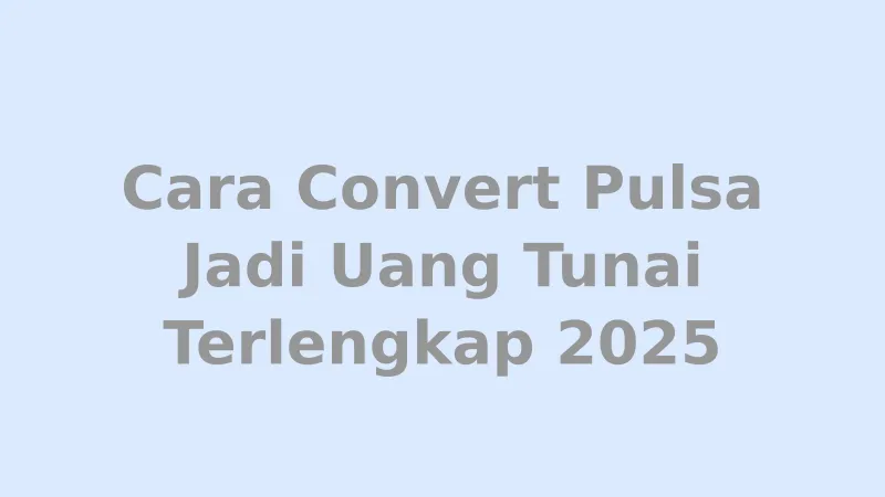 Cara convert pulsa jadi uang tunai di ZahraConvert